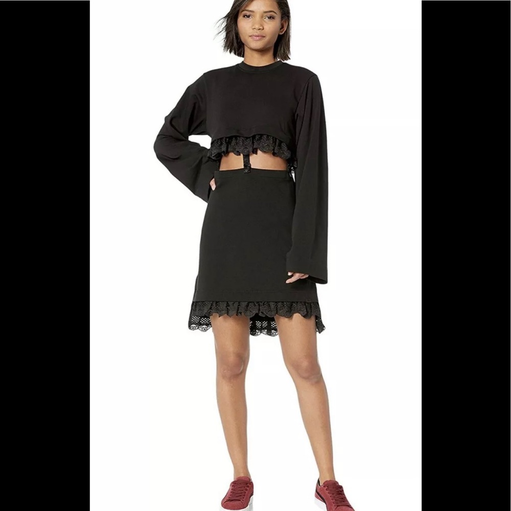 Puma Fenty by Rihanna Kimono sleeve medium black NWT dress msrp:$250